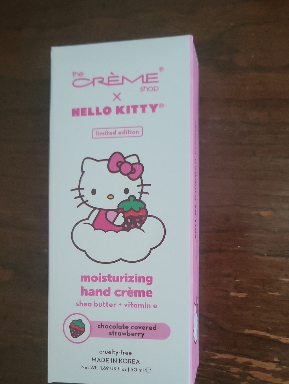 Creme shop hello Kitty moisturizing hand cream chocolate covered strawberry